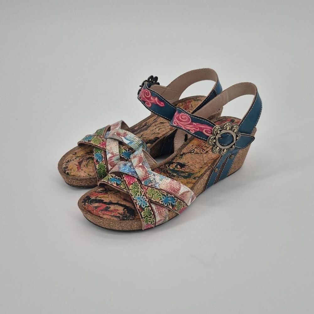 Spring Step L'Artiste Women's Leather Sandals Size 8.5